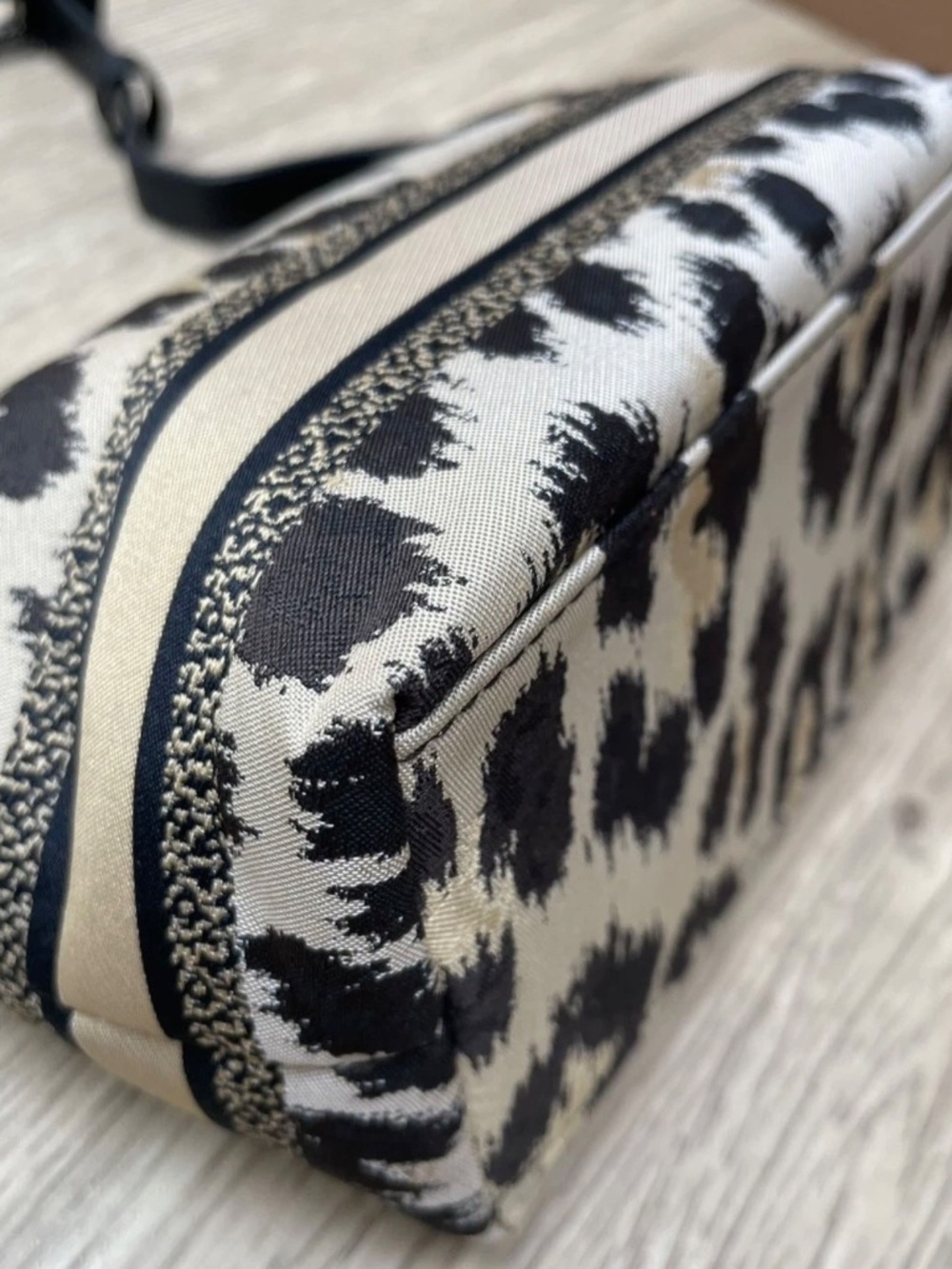 CHRISTIAN DIOR Mizza Leopard Lunch Box Bag DiorTravel Nomad w/dusty - Picture 10 of 16